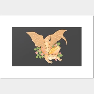 Bearded Dragon with Wings Posters and Art